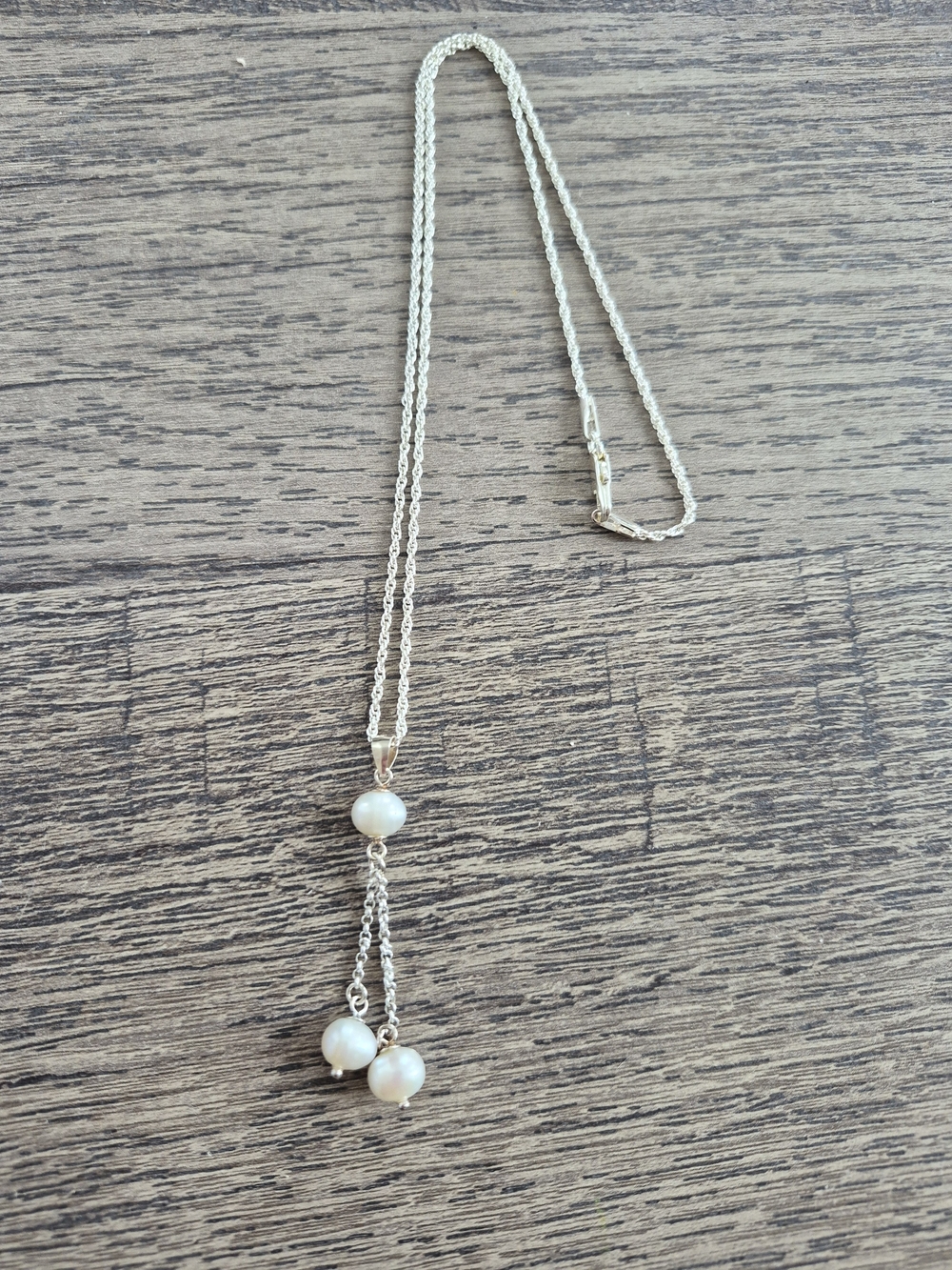 Delicate White Pearl Drop Pendant Necklace